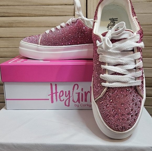Pink Sparkle Sneakers - Picture 3 of 4